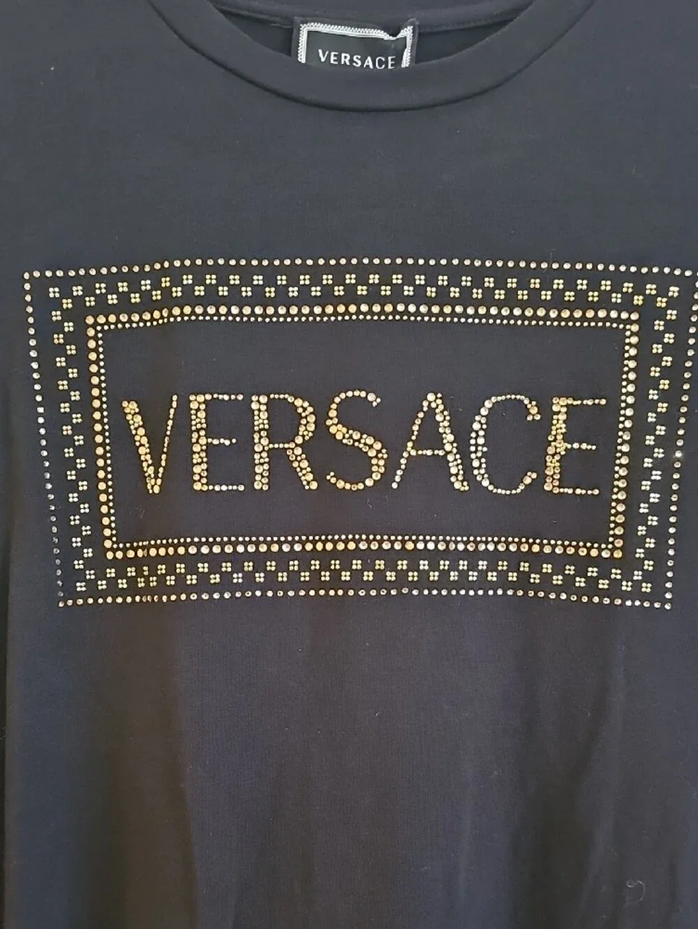 Versace Black and Yellow Baroque Floral Dress Girls 12